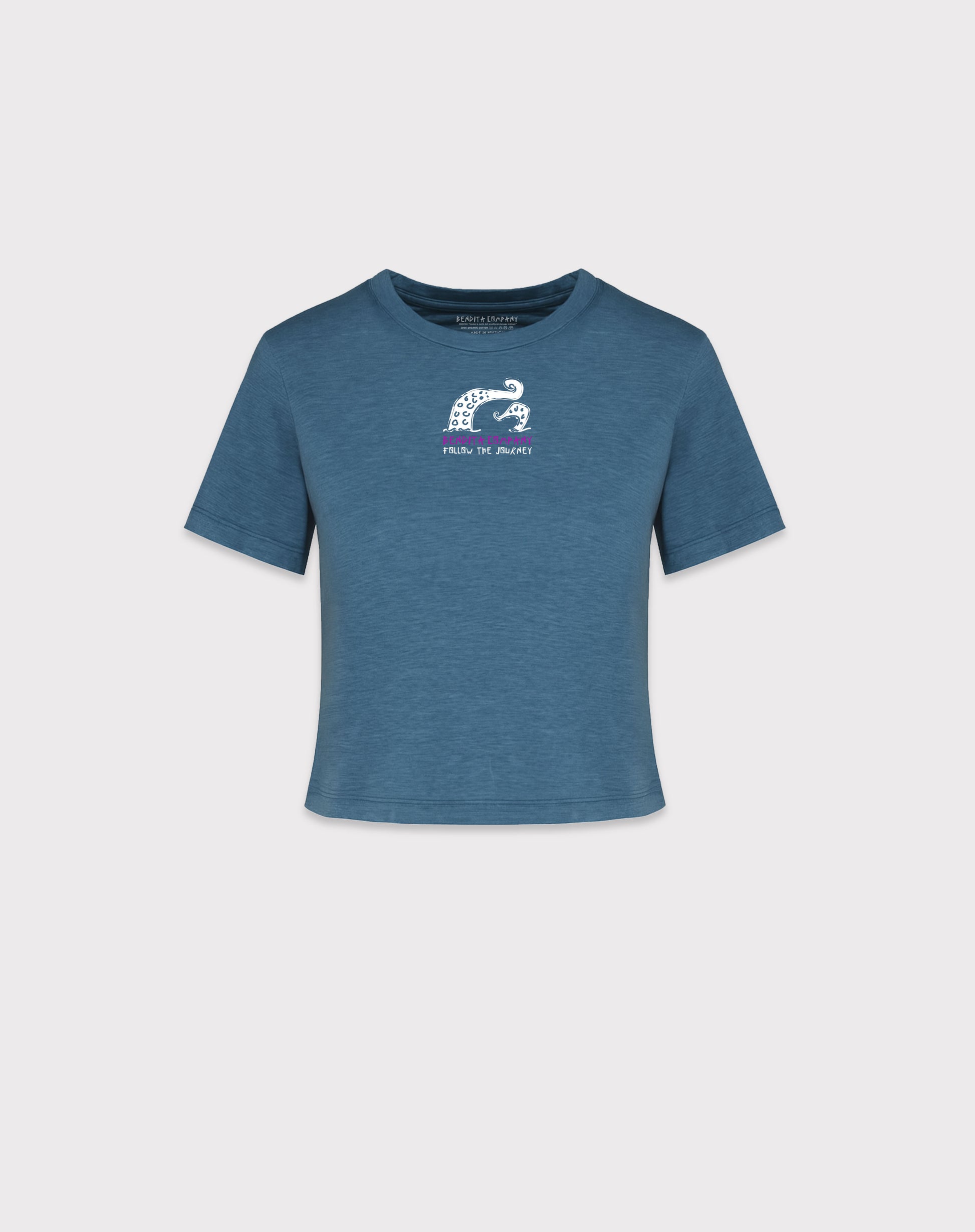 Dead Fish Crop Top – Blue Heather | Organic Cotton | Made in Portugal