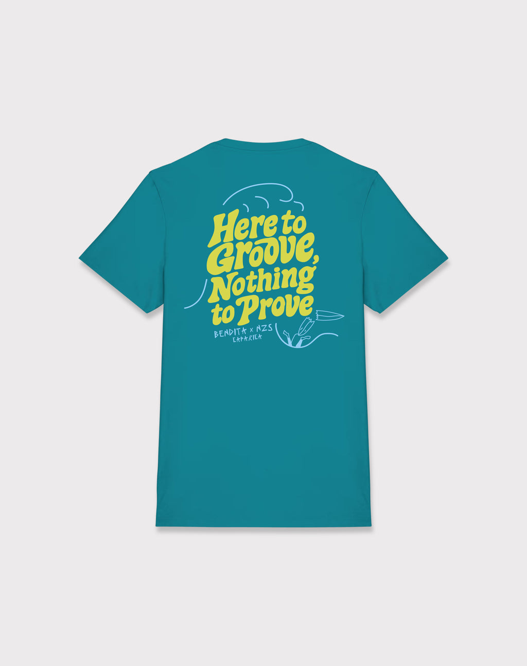 Here to Groove T-Shirt – Adriatic Blue | Organic Cotton | Made in Portugal