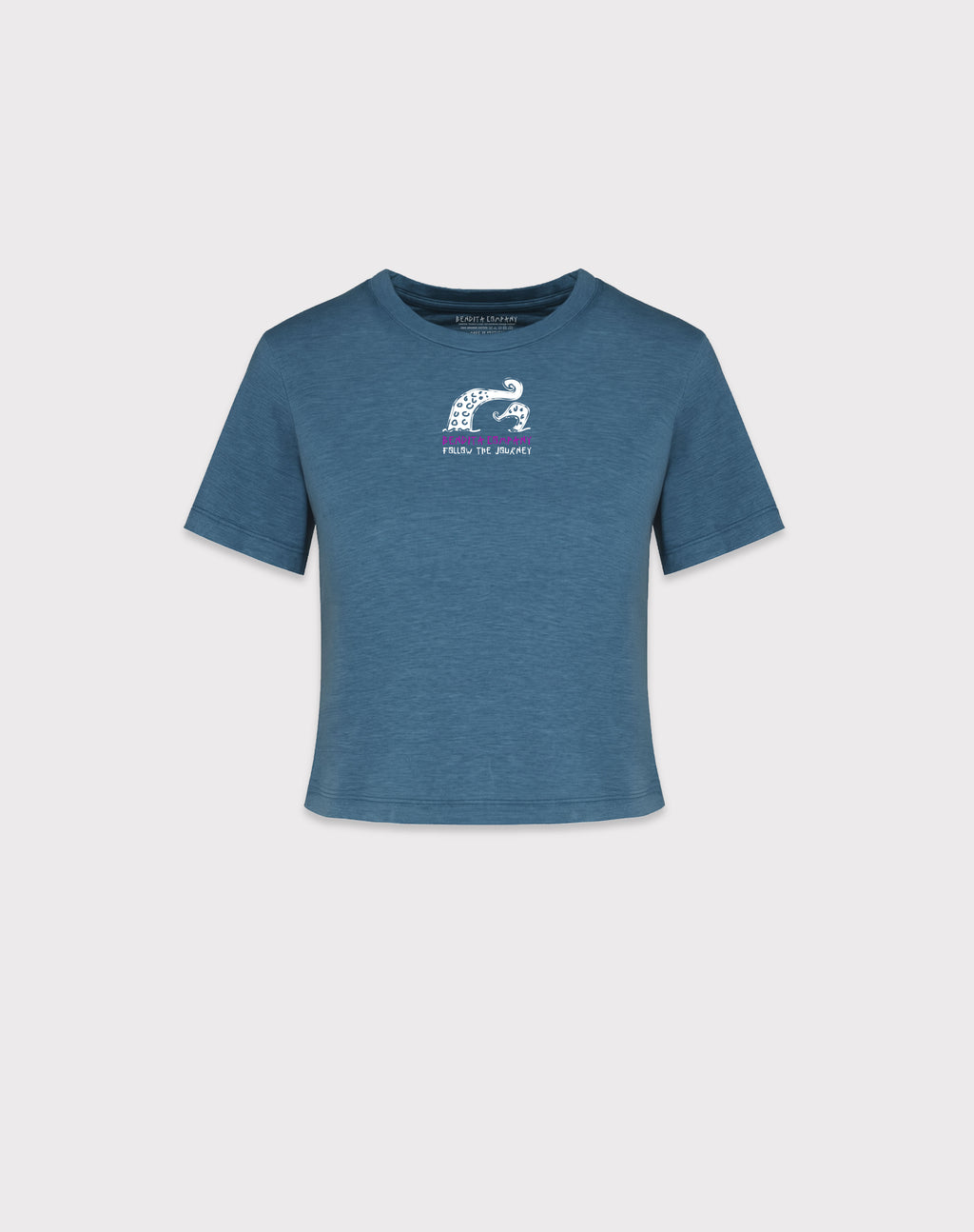 Dead Fish Crop Top – Blue Heather | Organic Cotton | Made in Portugal