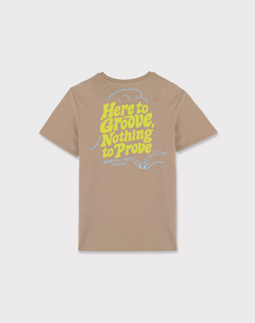 Here to Groove T-Shirt – Wet Sand | Organic Cotton | Made in Portugal